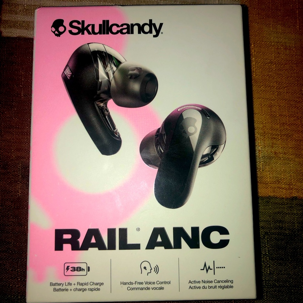 New Skullcandy Rail In-Ear Noise Canceling True Wireless Headphones True Black